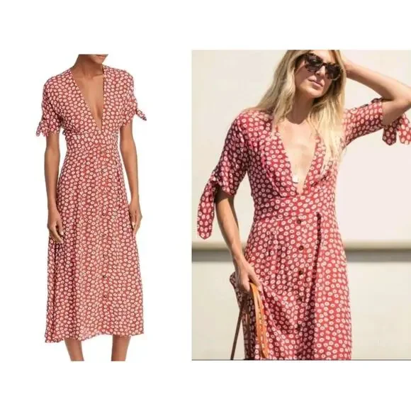 Faithfull the Brand | Dresses | Faithfull The Brand Womens Casual Danica  Floral Nina Midi Dress Size 6 | Poshmark